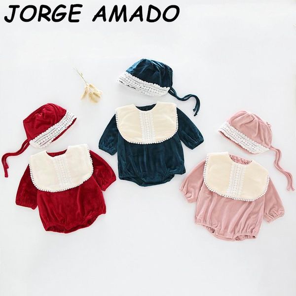 2020 autumn winter baby girl long sleeve bodysuit velvet romper jumpsuit+cap+bib 3pcs newborn baby clothes 0-2y e0350, Blue
2020 autumn winter baby girl long sleeve bodysuit velvet romper jumpsuit+cap+bib 3pcs newborn baby clothes 0-2y e0350, Blue