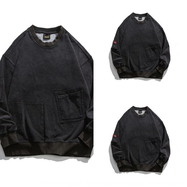 guye men's wear 2020 autumn coat sweater new guochao patch bag wash denim sweater men's round neck coat pcfha, Black
guye men's wear 2020 autumn coat sweater new guochao patch bag wash denim sweater men's round neck coat pcfha, Black
