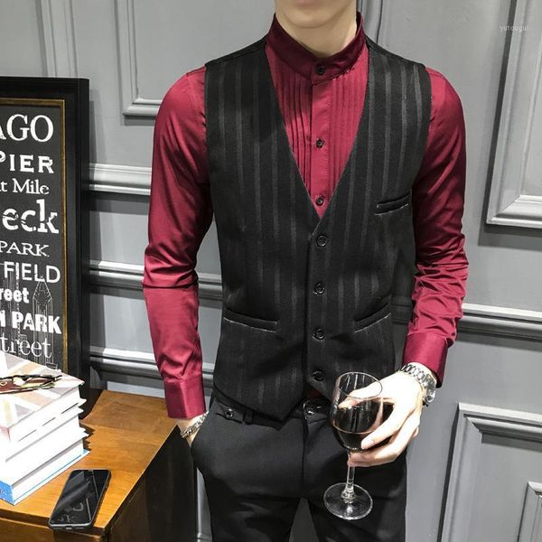 striped vest men business casual suit vest men formal waist coat work mens classic wedding dress brief gilet malt1, Black;white
striped vest men business casual suit vest men formal waist coat work mens classic wedding dress brief gilet malt1, Black;white