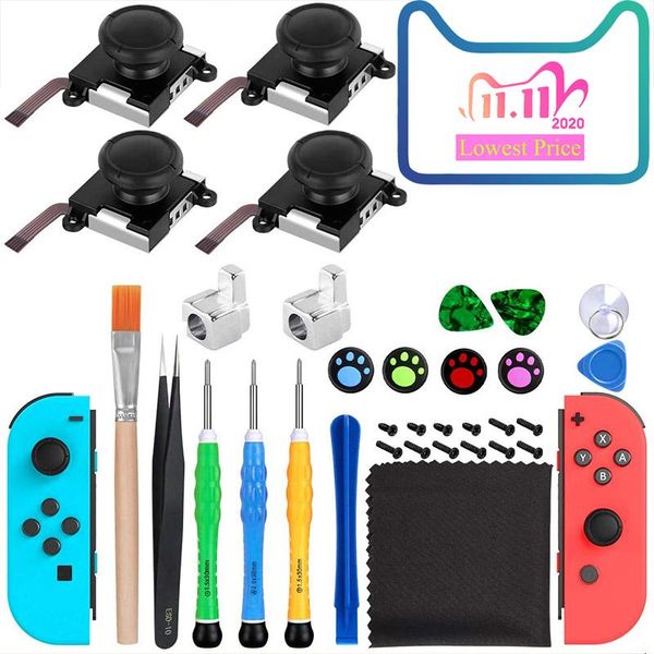 28 Types 3d Replacement Joystick Analog Thumb Sticks Sensor Repair Joy-con Tools For Switch/lite Joy-con Repair Tool