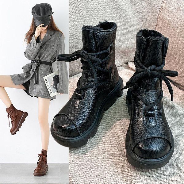 brand designer women short boot comfortable ankle boots for women chunky platform round toe pu martin boots mujer botas lace-up, Black
brand designer women short boot comfortable ankle boots for women chunky platform round toe pu martin boots mujer botas lace-up, Black