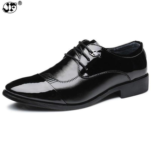 dress shoes men italian leather lace fashion moccasin glitter formal male pointed toe for men562, Black