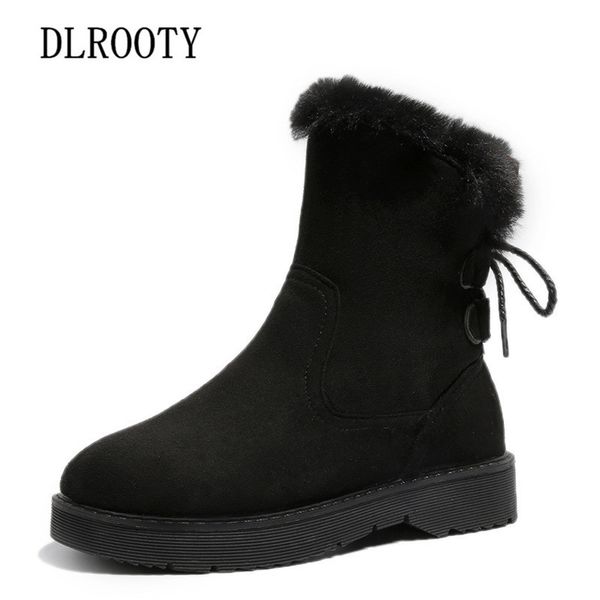 women snow boots ankle winter warm short plush female casual shoes woman flat fashion platform round toe lace up, Black
women snow boots ankle winter warm short plush female casual shoes woman flat fashion platform round toe lace up, Black