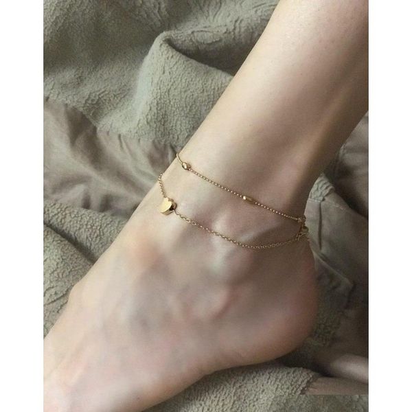 s1418 fashion jewelry double layer heart anklet chain alloy beads ankle bracelet beach ank sqccsw queen66, Golden;silver
s1418 fashion jewelry double layer heart anklet chain alloy beads ankle bracelet beach ank sqccsw queen66, Golden;silver