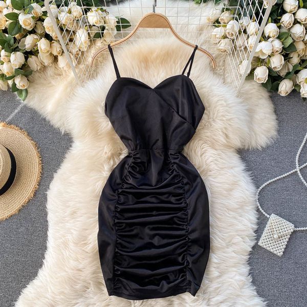 2021 new singiny women off the shoulder strapped neck thin chain summer no back ruched dress short pejp, Black;gray
2021 new singiny women off the shoulder strapped neck thin chain summer no back ruched dress short pejp, Black;gray