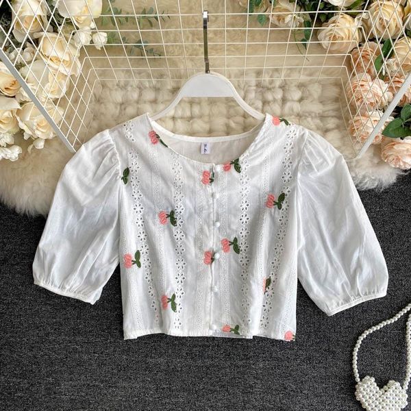 chiffon shirt women's new fashion high waist hollow-out short short-sleeved summer harajuku blouse h9931, White
chiffon shirt women's new fashion high waist hollow-out short short-sleeved summer harajuku blouse h9931, White