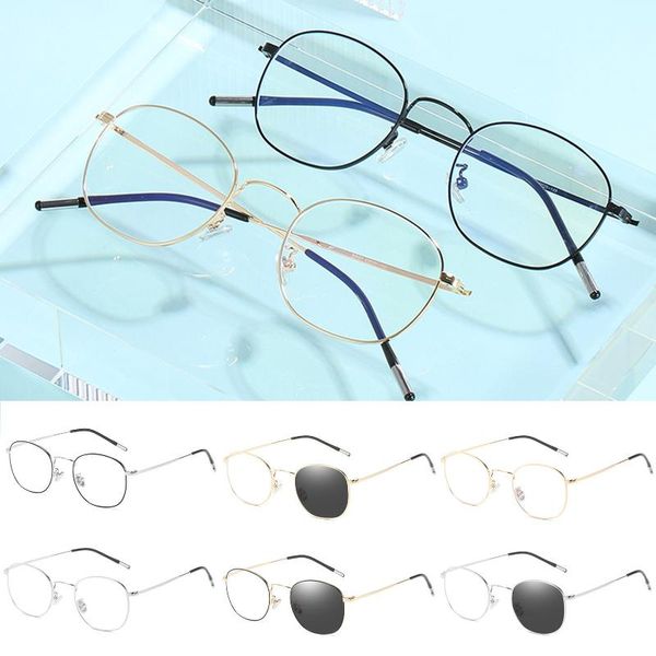 sunglasses metal round frame blue light color changing flat glasses fashion simple for women men lxh, White;black
sunglasses metal round frame blue light color changing flat glasses fashion simple for women men lxh, White;black