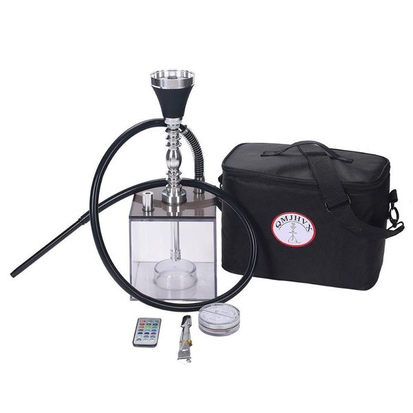 2020 acrylic set portable hookah with led lights silicone tube for travel outdoor narghile
2020 acrylic set portable hookah with led lights silicone tube for travel outdoor narghile
