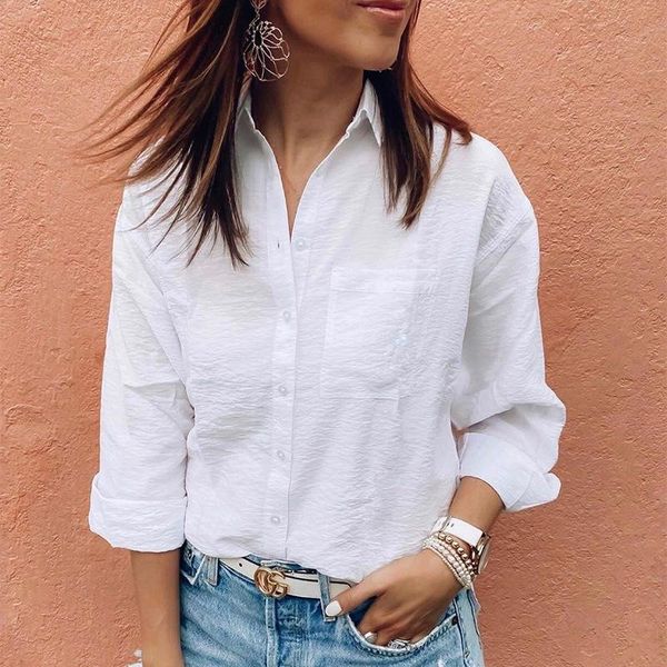 2020 new autumn casual women blouses long sleeve solid pockets aesthetic blouse korean fashion clothing womens clothes, White
2020 new autumn casual women blouses long sleeve solid pockets aesthetic blouse korean fashion clothing womens clothes, White