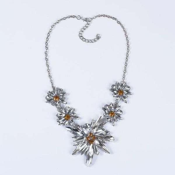 glass flower long chain pendants necklaces women layered custom statement necklace bridal wedding party jewelry, Golden;silver
glass flower long chain pendants necklaces women layered custom statement necklace bridal wedding party jewelry, Golden;silver
