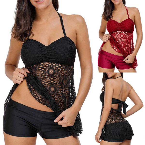 chamsgend women's hanging neck openwork skirt bikini split suit backless beach two-piece swimsuit, Black;white
chamsgend women's hanging neck openwork skirt bikini split suit backless beach two-piece swimsuit, Black;white