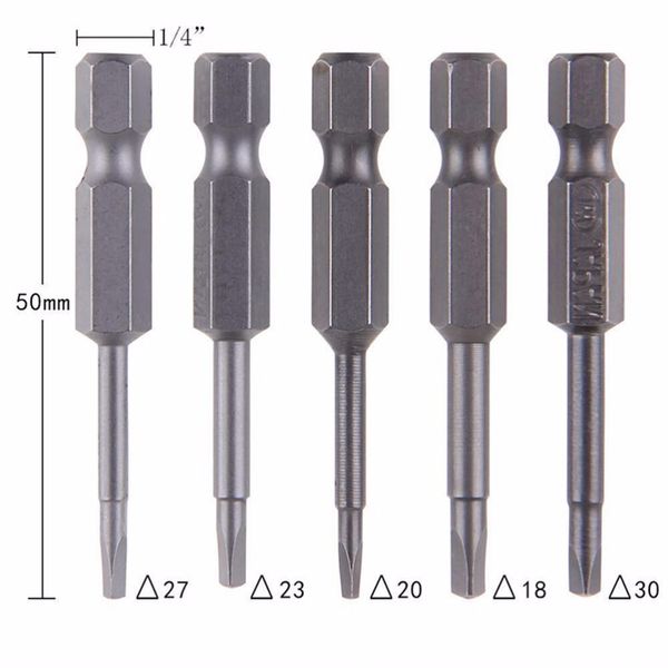 5pcs set slip magnetic triangle head screwdriver bit 1 4 s2 steel hex shank electric power tool accessories 50mm wmtdsj comb2010
5pcs set slip magnetic triangle head screwdriver bit 1 4 s2 steel hex shank electric power tool accessories 50mm wmtdsj comb2010