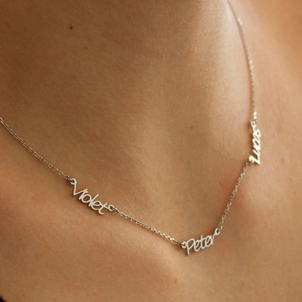 dodoai custom personalized 1-5 multiple names family numbers nameplate pendant stainless steel necklace for women q1113, Silver
dodoai custom personalized 1-5 multiple names family numbers nameplate pendant stainless steel necklace for women q1113, Silver