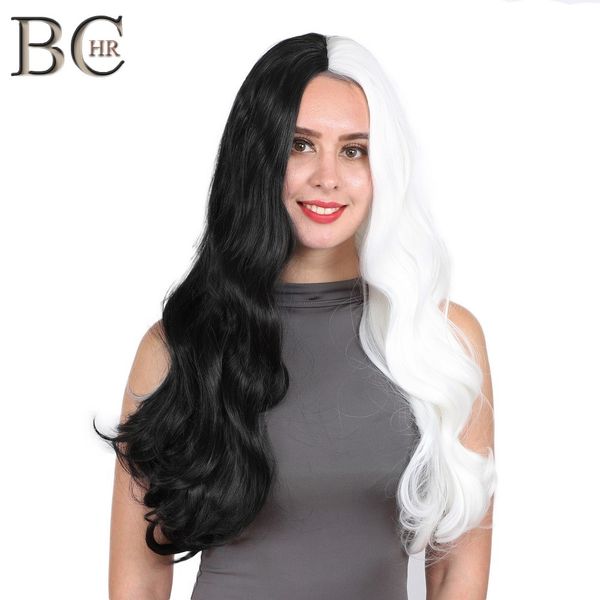 lans white black 13*4 lace front wig for women long wavy synthetic wig heat resistant fiber lace cosplay wig
lans white black 13*4 lace front wig for women long wavy synthetic wig heat resistant fiber lace cosplay wig