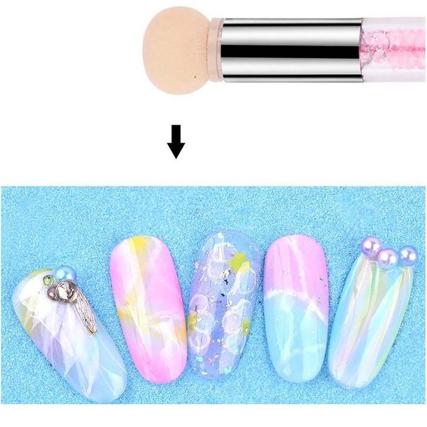 sponge sile stamper heads nail art gradient brush pen painting dotting double end tips diy rhinestone handle manic jllxas, Silver
sponge sile stamper heads nail art gradient brush pen painting dotting double end tips diy rhinestone handle manic jllxas, Silver