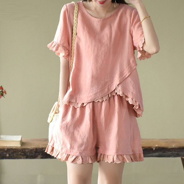 new female fashion will see sports clothes 2021 cotton spun linen short sleeve shirt leg long women's shorts set 2 piece 60ns, White
new female fashion will see sports clothes 2021 cotton spun linen short sleeve shirt leg long women's shorts set 2 piece 60ns, White