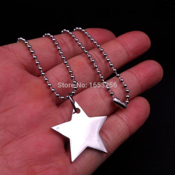 pendant necklaces fashion stainless steel shiny plain star necklace 2.4mm 24'' women men, Silver
pendant necklaces fashion stainless steel shiny plain star necklace 2.4mm 24'' women men, Silver