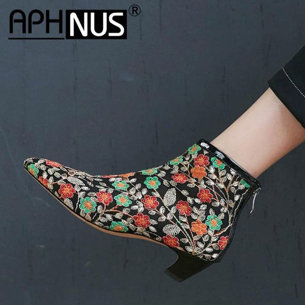 aphnus womens boots embroidery flowers short ankle booties mid low heels pumps woman 2020 shoes for women new boot, Black
aphnus womens boots embroidery flowers short ankle booties mid low heels pumps woman 2020 shoes for women new boot, Black