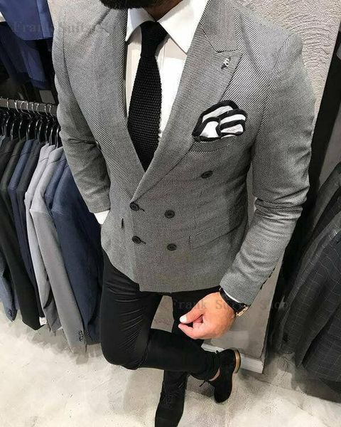 men's suits & blazers fashion houndstooth men's set slim fit groom tuxedos for wedding prom formal jacket pants men 20211, White;black
men's suits & blazers fashion houndstooth men's set slim fit groom tuxedos for wedding prom formal jacket pants men 20211, White;black