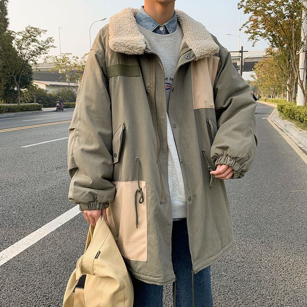 winter thick lamb wool jacket men's parka warm fashion casual long coat men streetwear cotton coat mens clothes overcoat m-3xl, Black
winter thick lamb wool jacket men's parka warm fashion casual long coat men streetwear cotton coat mens clothes overcoat m-3xl, Black