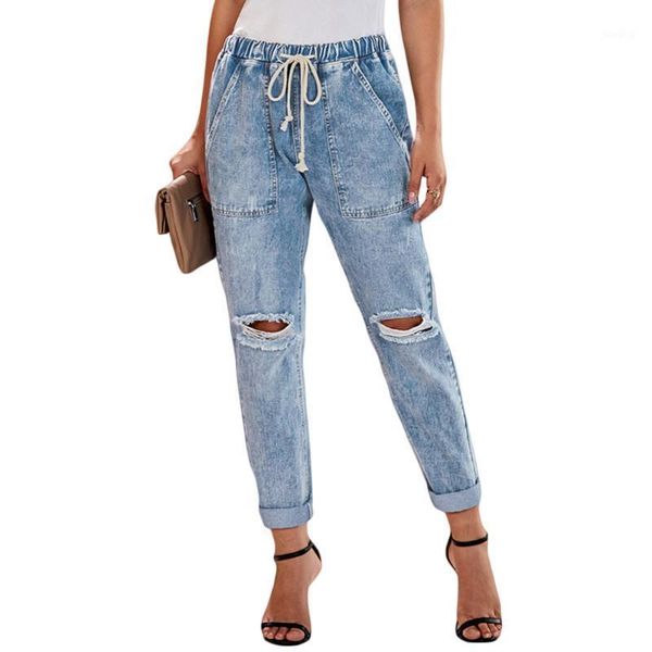 european style elastic waist female trouser jeans woman denim pants casual harem woman pants1, Blue
european style elastic waist female trouser jeans woman denim pants casual harem woman pants1, Blue