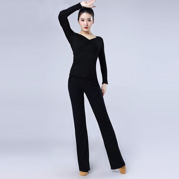 latin dance clothes black pant pactice suit modern dancewear chacha dance costume women latin dance clothing 353, Black;red
latin dance clothes black pant pactice suit modern dancewear chacha dance costume women latin dance clothing 353, Black;red