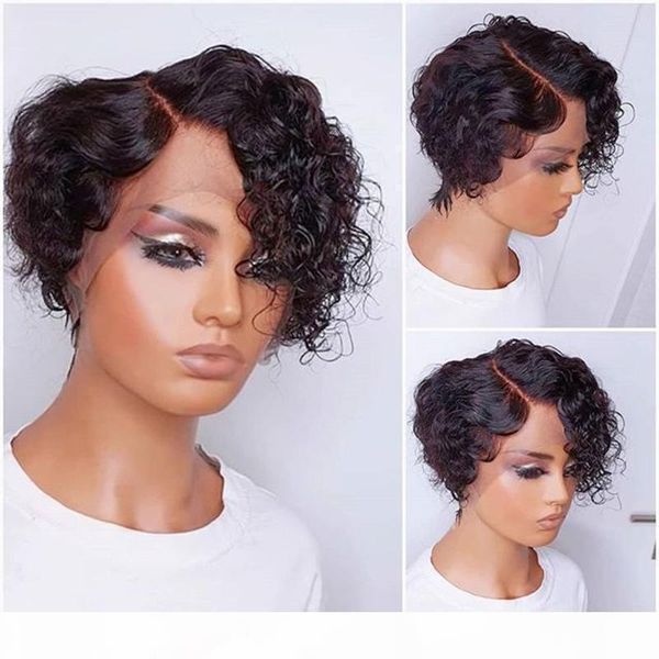 4x4 13x4 lace front wig pixie cut short curly bob natural color human hair wigs for black women hd transparent lace remy atina, Black;brown
4x4 13x4 lace front wig pixie cut short curly bob natural color human hair wigs for black women hd transparent lace remy atina, Black;brown