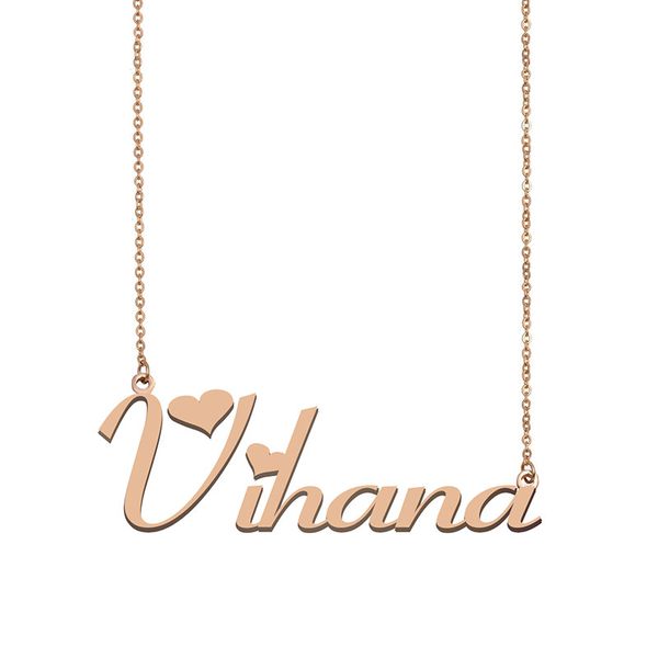 vihana name necklace custom nameplate pendant for women girls birthday gift kids friends jewelry 18k gold plated stainless steel, Silver
vihana name necklace custom nameplate pendant for women girls birthday gift kids friends jewelry 18k gold plated stainless steel, Silver