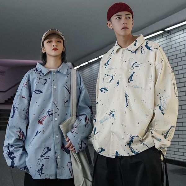 men's casual shirts 2021 spring and autumn youth couple tie-dye long sleeve shirt fashion loose jacket beige / navy s-2xl, White;black
men's casual shirts 2021 spring and autumn youth couple tie-dye long sleeve shirt fashion loose jacket beige / navy s-2xl, White;black