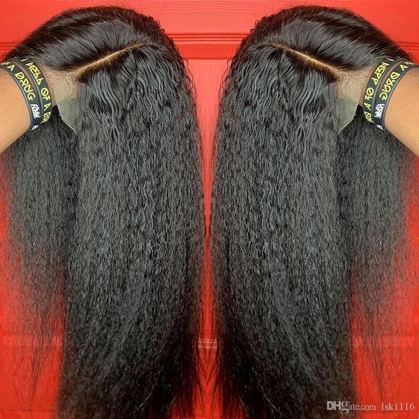kinky straight wig 13x4 lace front human hair wigs for women pre plucked with baby hair brazilian remy italian yaki human wig, Black;brown
kinky straight wig 13x4 lace front human hair wigs for women pre plucked with baby hair brazilian remy italian yaki human wig, Black;brown