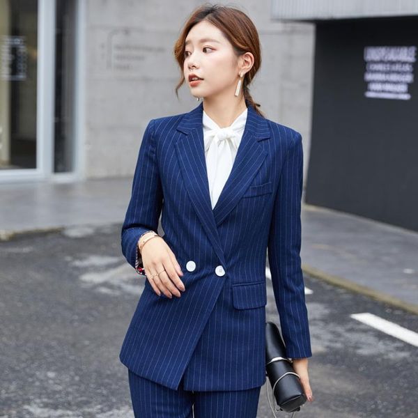 fiber women blazer and jackets navy blue blazer office ladies business clothes, White;black