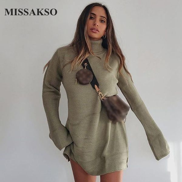 missakso women autumn sweater turtleneck dress split streetwear long sleeve fashion sashes tied party casual loose mini dress, Black;gray
missakso women autumn sweater turtleneck dress split streetwear long sleeve fashion sashes tied party casual loose mini dress, Black;gray