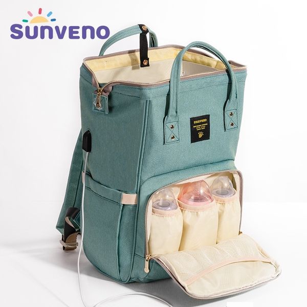 sunveno mommy diaper large capacity nappy designer nursing fashion travel backpack baby care bag for mother kid y200107
sunveno mommy diaper large capacity nappy designer nursing fashion travel backpack baby care bag for mother kid y200107
