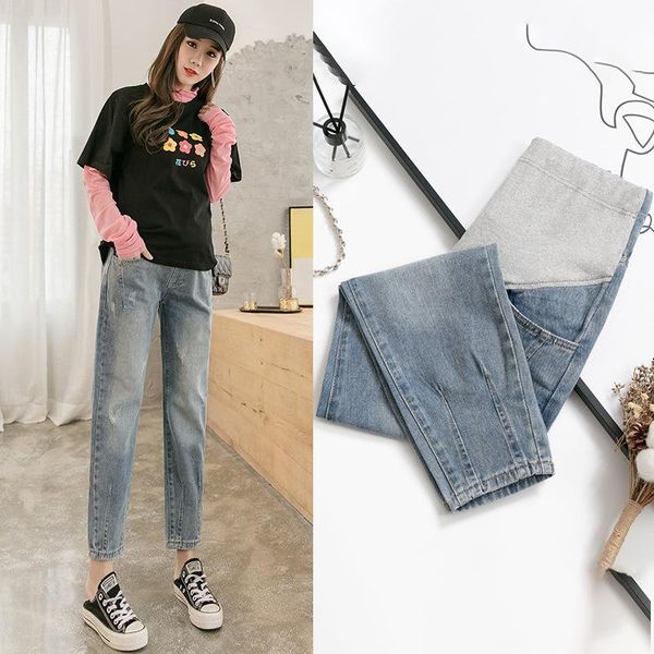 maternity bottoms spring autumn fashion denim jeans adjustable belly casual pants for pregnant women loose pregnancy trousers, White
maternity bottoms spring autumn fashion denim jeans adjustable belly casual pants for pregnant women loose pregnancy trousers, White