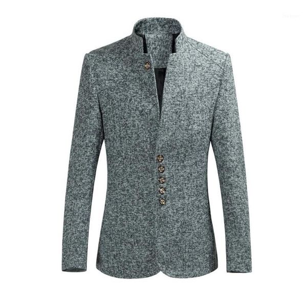autumn men's fashion casual blazer single breasted stand collar new arrivals men suit slim fit formal jacket plus size m-4xl1, White;black
autumn men's fashion casual blazer single breasted stand collar new arrivals men suit slim fit formal jacket plus size m-4xl1, White;black