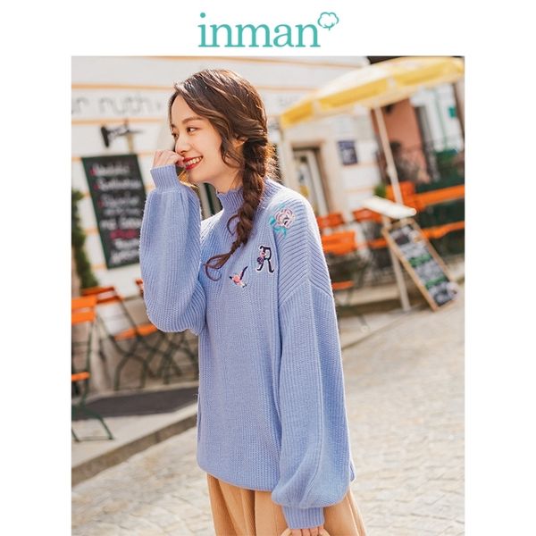 inman winter lace collar embroidery drop-shoulder sleeve knitted loose women pullover 201017, White;black
inman winter lace collar embroidery drop-shoulder sleeve knitted loose women pullover 201017, White;black
