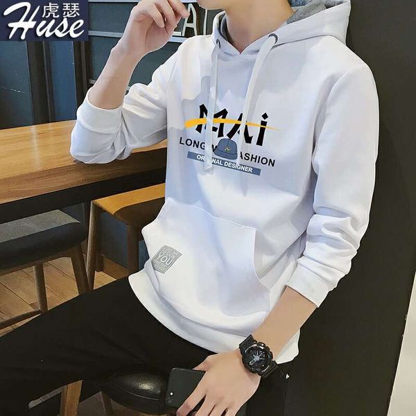 and winter fashion brand round neck plush sweater men's autumn clothes trend hooded long sleeve t-shirt casual suit for men, Black
and winter fashion brand round neck plush sweater men's autumn clothes trend hooded long sleeve t-shirt casual suit for men, Black