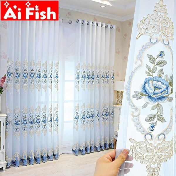 blue peony embroidered window screening tulle curtain for living room european restaurant kichen deacoration sheer panel my541#31
blue peony embroidered window screening tulle curtain for living room european restaurant kichen deacoration sheer panel my541#31