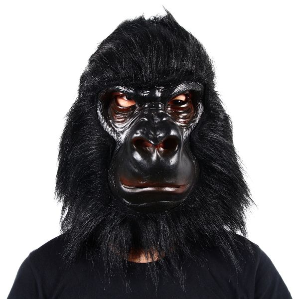 costume accessories black gorilla latex mask full face funny animal mask halloween party cosplay costume props realistic headgear, Silver
costume accessories black gorilla latex mask full face funny animal mask halloween party cosplay costume props realistic headgear, Silver