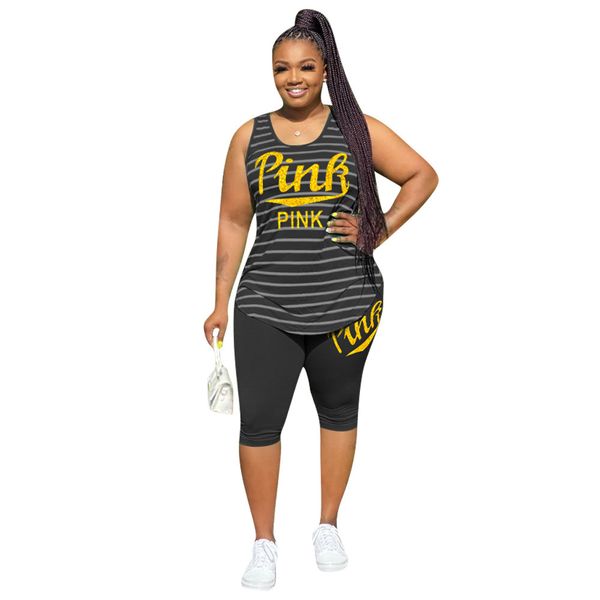 2021 new of summer striped pink sports clothes at knee length suit pants two pieces set 2pcs street dl5b, Gray
2021 new of summer striped pink sports clothes at knee length suit pants two pieces set 2pcs street dl5b, Gray