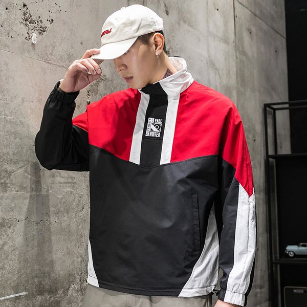 spring pullover jacket boys trend men zipper stand collar loose kg-1011, Black;brown
spring pullover jacket boys trend men zipper stand collar loose kg-1011, Black;brown