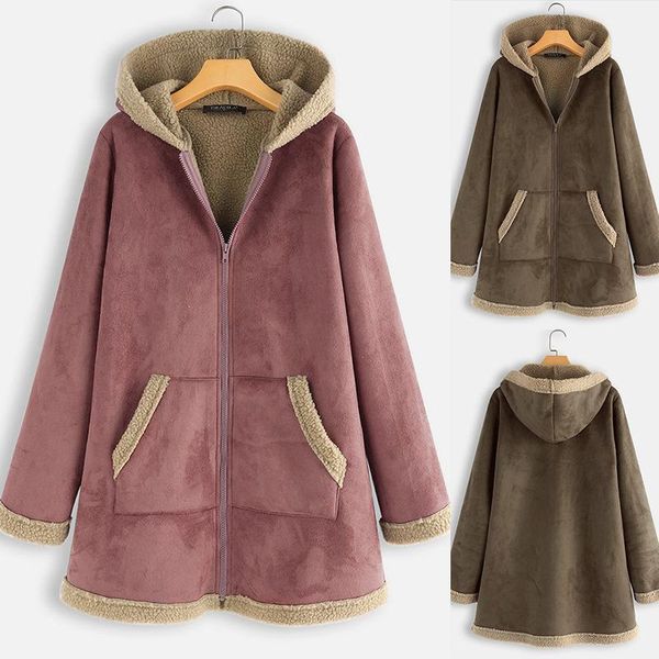 2020 oversize deerskin suede coat women autumn winter plus velvet cotton jacket hooded warm casual outerwear plus size kw211, Black
2020 oversize deerskin suede coat women autumn winter plus velvet cotton jacket hooded warm casual outerwear plus size kw211, Black