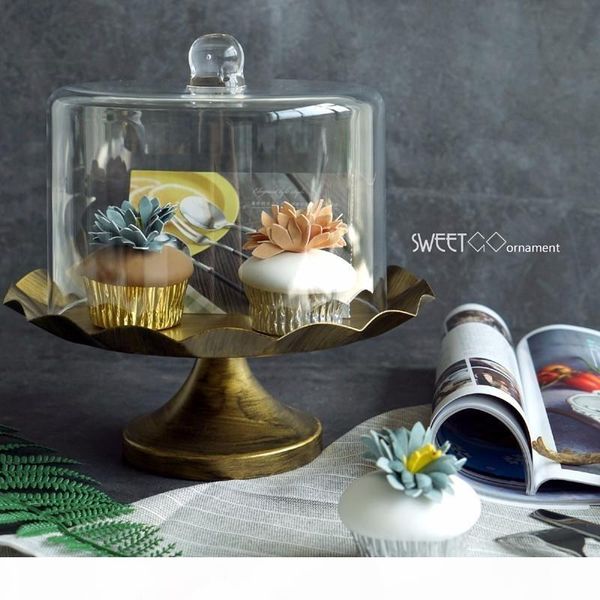 european style golden iron wedding decorative cake stands desserts fruit plate pan with glass cover #1500320
european style golden iron wedding decorative cake stands desserts fruit plate pan with glass cover #1500320