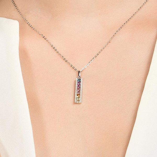 chains women trendy pendant necklace colorful rhinestones rectangle shape zircon 925 sterling silver jewelry
chains women trendy pendant necklace colorful rhinestones rectangle shape zircon 925 sterling silver jewelry