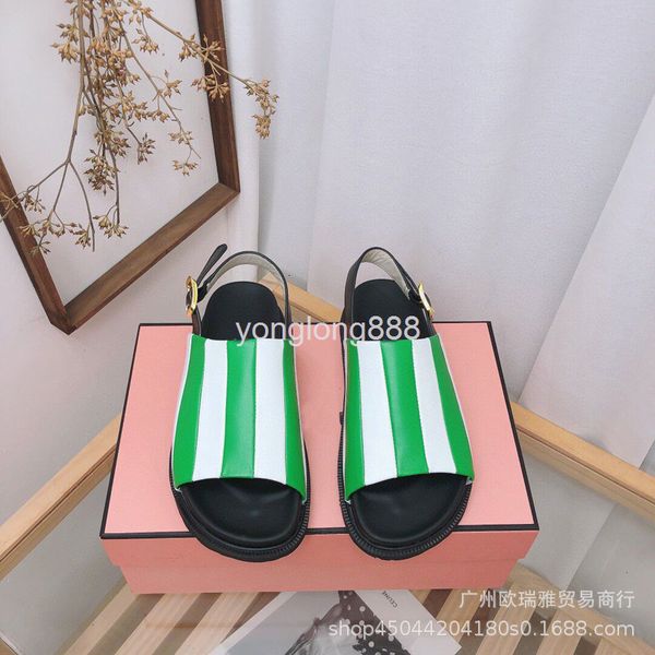 sandals summer net red sandals korean version cowhide plaid round head flat bottom one-line buckle belt for women's temperament shoes, Black
sandals summer net red sandals korean version cowhide plaid round head flat bottom one-line buckle belt for women's temperament shoes, Black