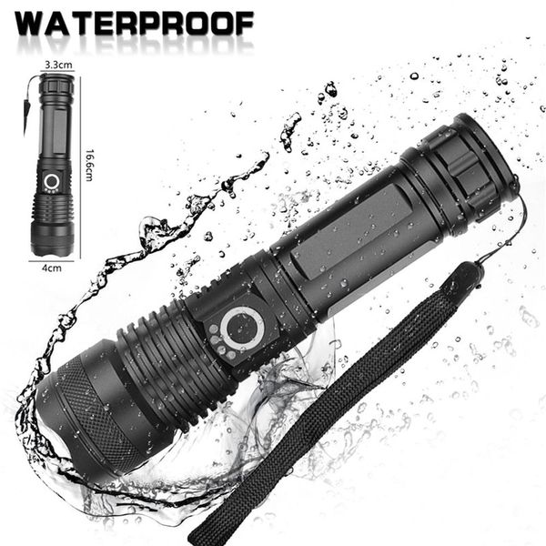 High-power Led 20w 5v Micro Usb Rechargeable Telescopic Zoom Flashlight Suitable For Camping, Climbing, Night Riding, Caving