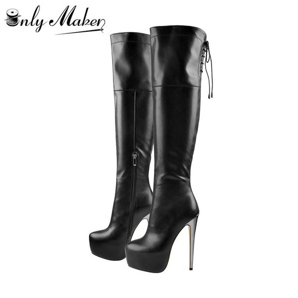 onlymaker women's platform zip 16cm high heel stiletto stretch over the knee high boot plus size us5~us15 women boots y1221, Black
onlymaker women's platform zip 16cm high heel stiletto stretch over the knee high boot plus size us5~us15 women boots y1221, Black