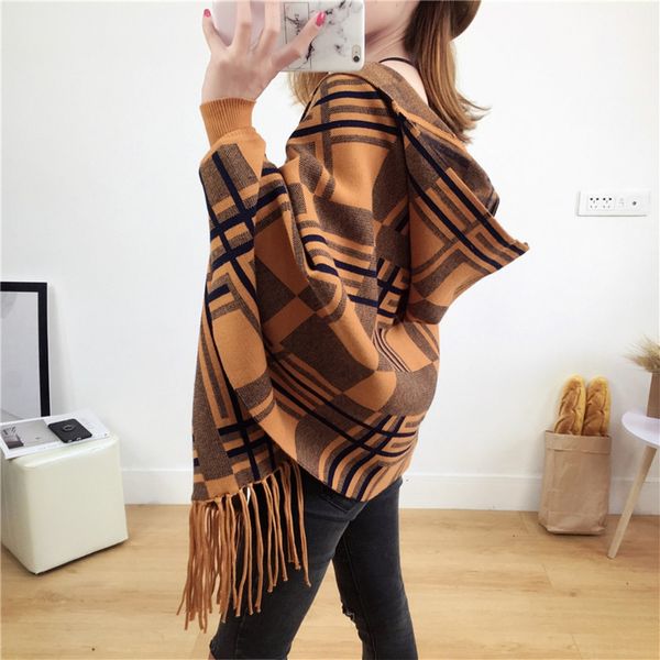 cape cape coat women's autumn knitwear cloak cloak cloakand winter large women's loose bat sleeve knitwear tassel cardigan hooded, White;black
cape cape coat women's autumn knitwear cloak cloak cloakand winter large women's loose bat sleeve knitwear tassel cardigan hooded, White;black