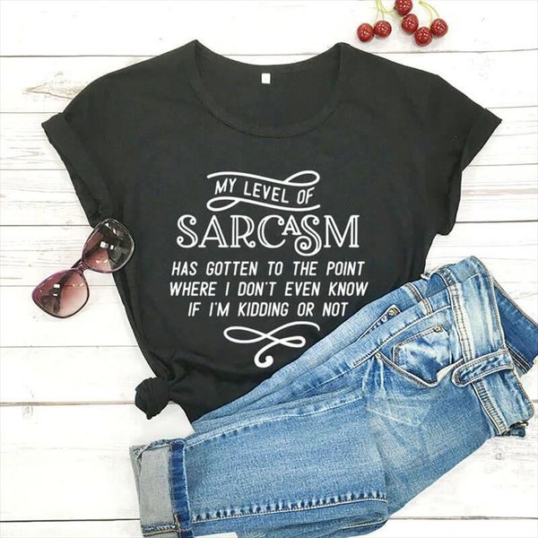 my level of sarcasm has gotten letter graphic womens summer funny t shirt new stylish casual shirt new favorite style of shirt, White
my level of sarcasm has gotten letter graphic womens summer funny t shirt new stylish casual shirt new favorite style of shirt, White