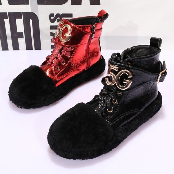 womens round toe real lambswool fur 5g decor ankle boots lace up platform shoes warm winter snow girls new 2020 3colors, Black
womens round toe real lambswool fur 5g decor ankle boots lace up platform shoes warm winter snow girls new 2020 3colors, Black